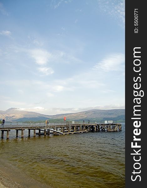 Loch Lomond Pier And Landscape