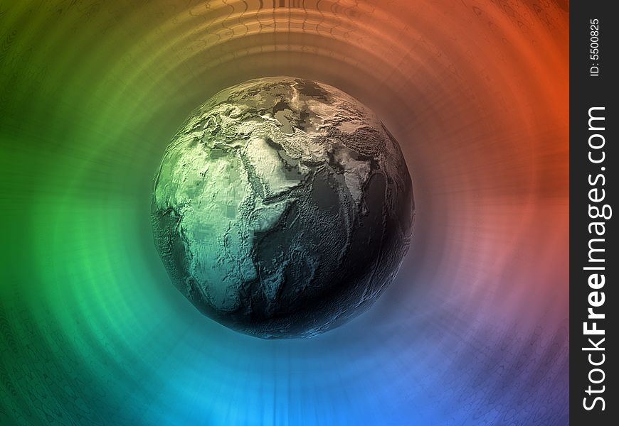 A colourful abstract background of the Earth globe. A colourful abstract background of the Earth globe