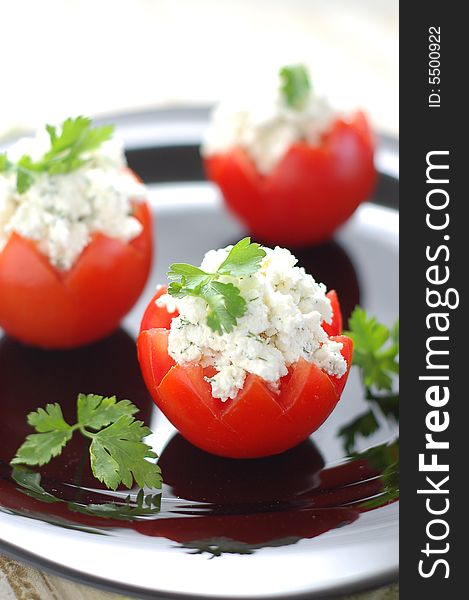 Tomatoes Stuffed With Feta