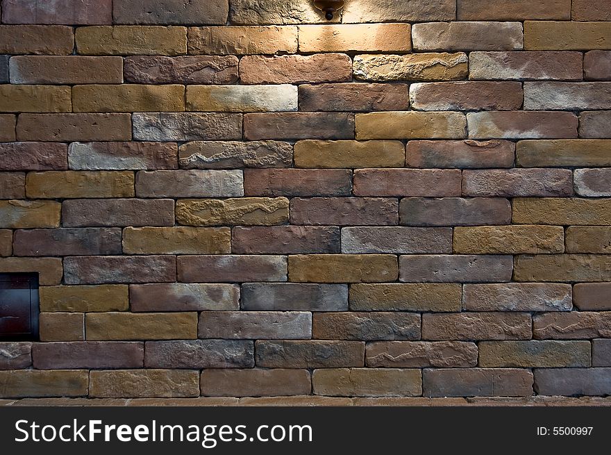 Equal numbers of a brick as a background