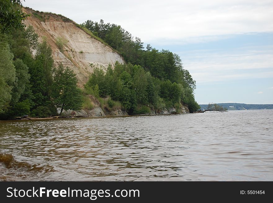 Kiev region. Dnepr river. Collection active sediments on the bottom. Kiev region. Dnepr river. Collection active sediments on the bottom