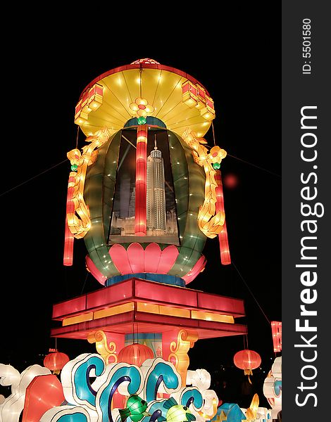 A big lantern on lantern festival in china