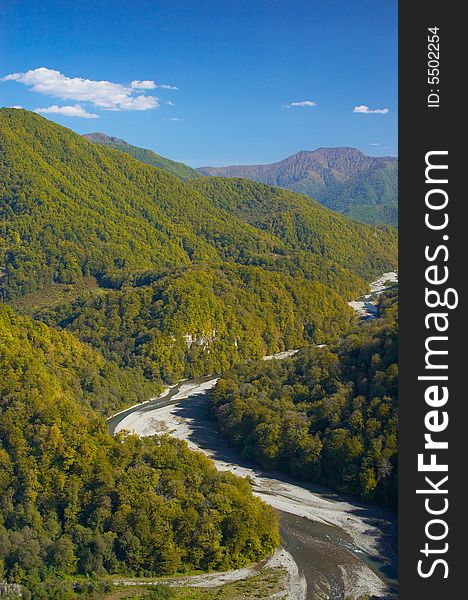 Background of a river in the mountains. Background of a river in the mountains