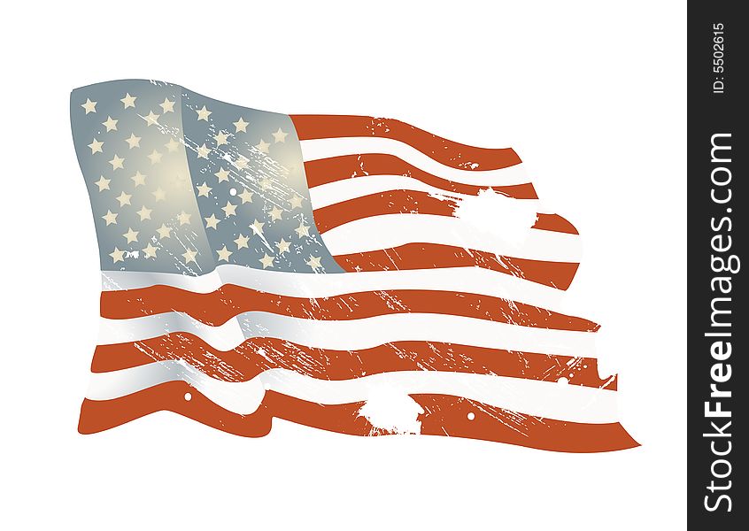 American flag background fully editable illustration