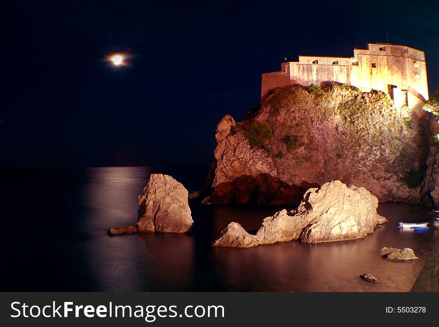 Garson on the cliff at Dubrovnik, Croatia