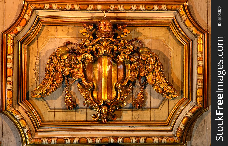 Ceiling decoration in a church in Rome