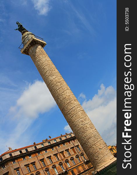 Trajan's column in Rome ancient