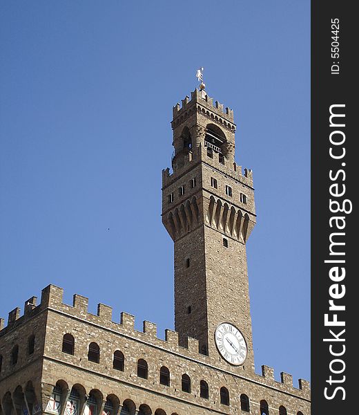 Detail of Palazzo Vecchio in Piazza della Signoria - Florence (Italy). Detail of Palazzo Vecchio in Piazza della Signoria - Florence (Italy)