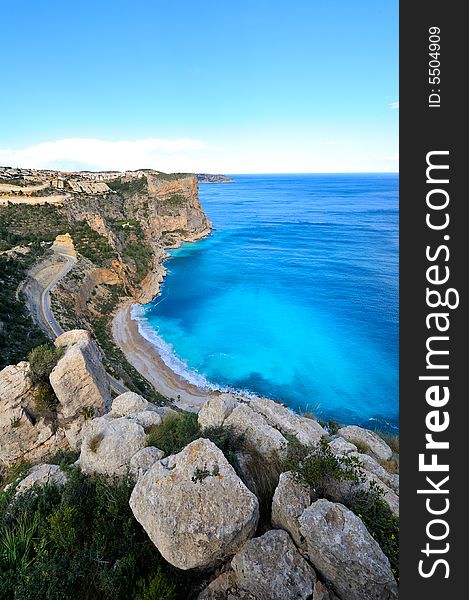 View of gorgeous mediterranean coast in summertime