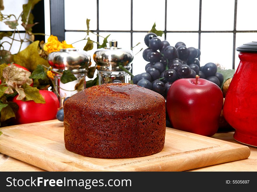 Apple date nut bread in kitchen or restaurant. Apple date nut bread in kitchen or restaurant.