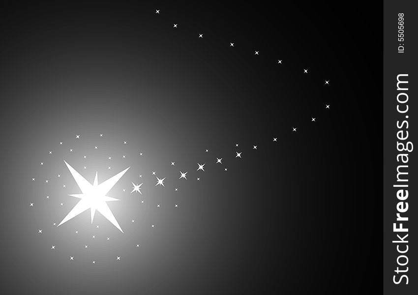 Magic background with star, vector illustration