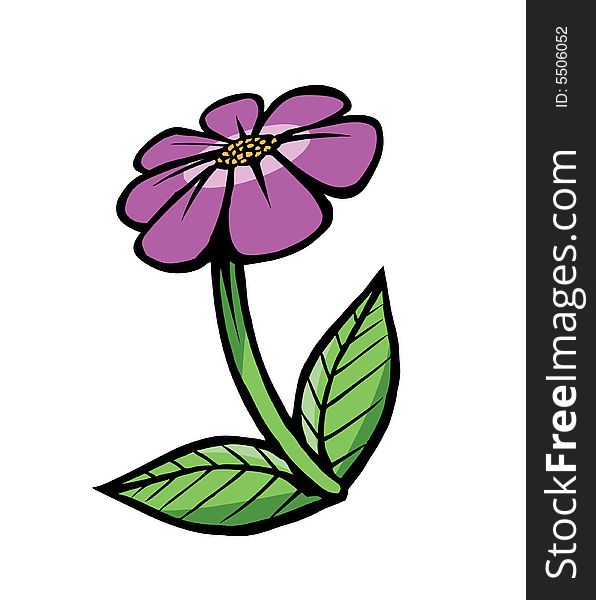 Cartoon illustration of a flower