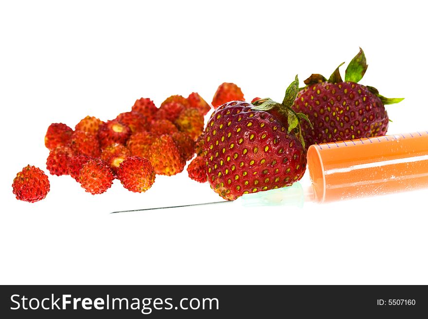 Strawberry isolated on the white background