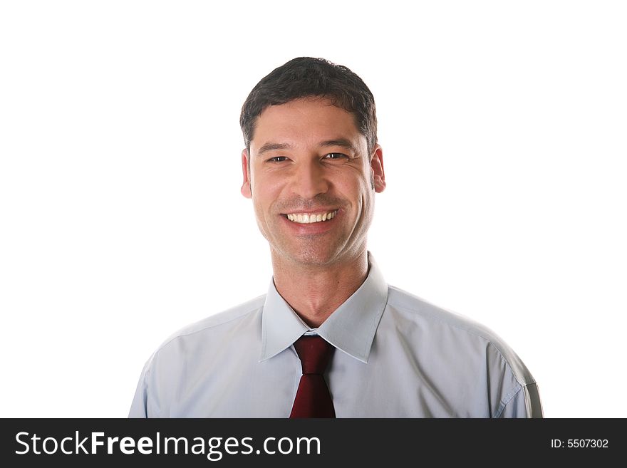 Portrait of a young friendly businessman