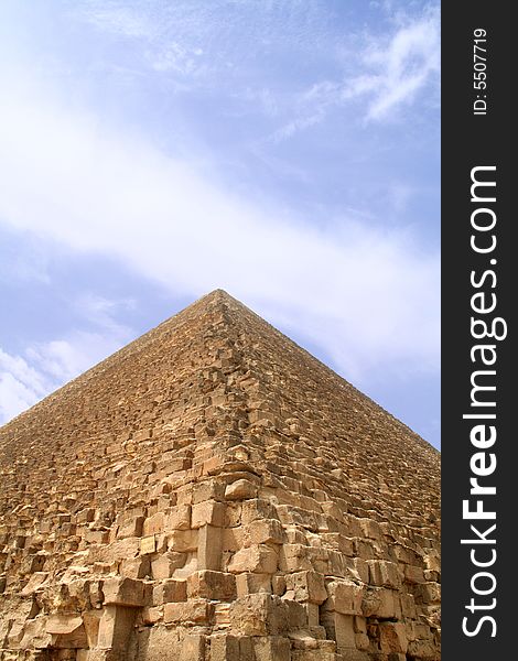 Egypt pyramids and blue sky