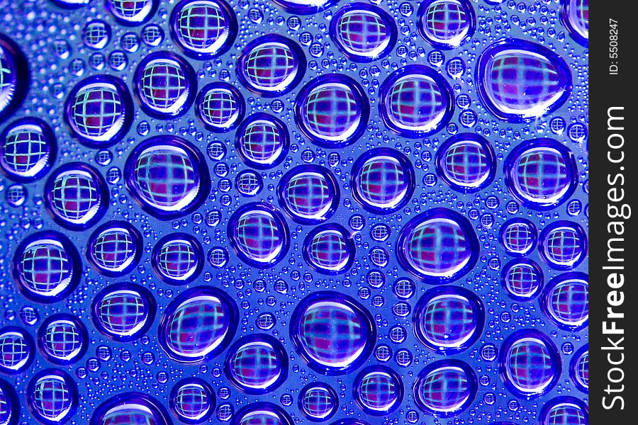 Abstract background of water drops with reflection. Abstract background of water drops with reflection