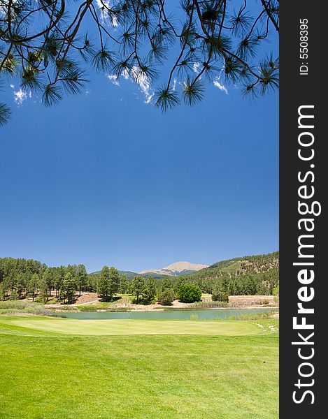 An image of a lush Arizona golf course. An image of a lush Arizona golf course