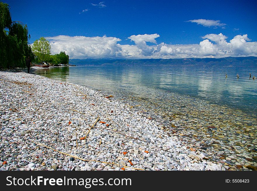 Beautiful beach with blue sea and cloudscape. Beautiful beach with blue sea and cloudscape