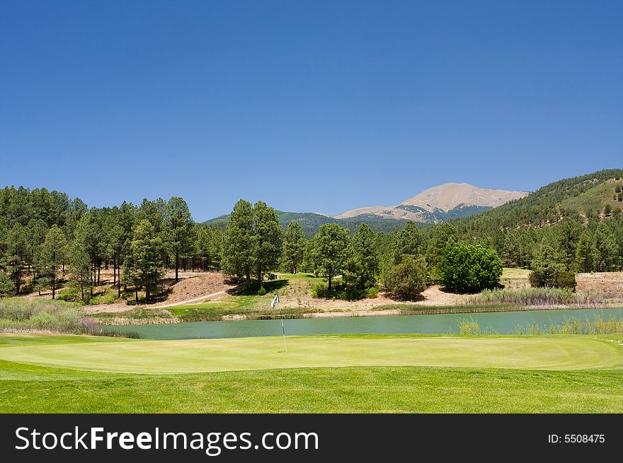 An image of a gorgeous view from an Arizona golf course. An image of a gorgeous view from an Arizona golf course