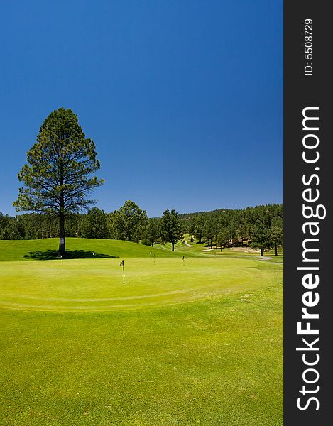 A vibrant image of a golf course in Arizona. A vibrant image of a golf course in Arizona