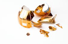 Broken Glass Christmas Ball Royalty Free Stock Photography Broken Glass Christmas Ball Royalty Free Stock Photography