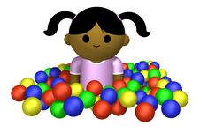 Girl Playing In Ball Pool Royalty Free Stock Photos Girl Playing In Ball Pool Royalty Free Stock Photos