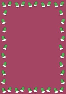 Green Mitten Border 2 Royalty Free Stock Photos Green Mitten Border 2 Royalty Free Stock Photos
