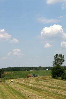Baling Hay Royalty Free Stock Image Baling Hay Royalty Free Stock Image