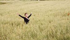 Freedom On The Field Royalty Free Stock Photography Freedom On The Field Royalty Free Stock Photography