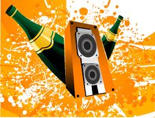 Speaker And Bottles Stock Images Speaker And Bottles Stock Images