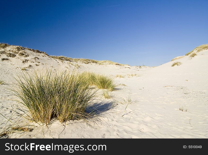 The landscape on desert Leba. The landscape on desert Leba