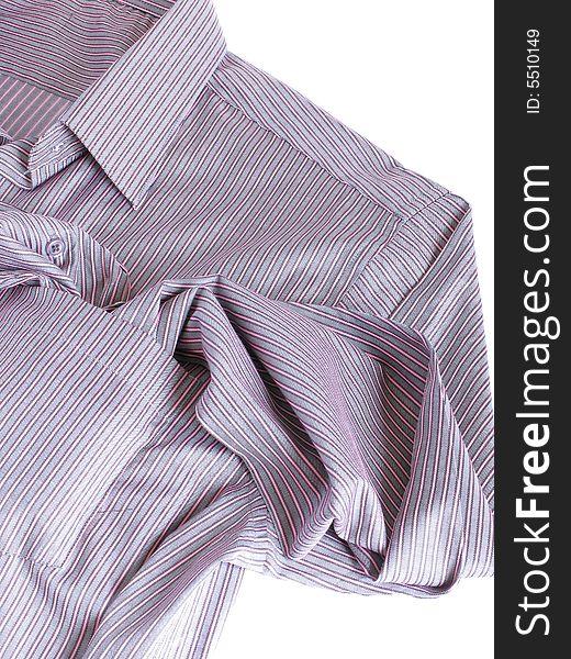 Men's shirt from simple cotton fabrics, on a white background