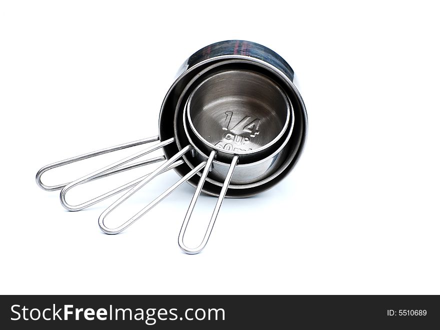 A shot of some measuring cups isolated on white