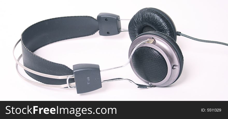 Headphones on isolated white background.