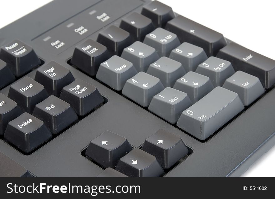 Part of computer keyboard close-up