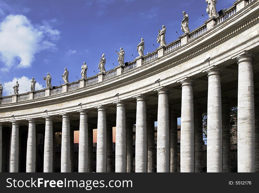 Columns Of The Basilica At St. Peter s Square, Rom