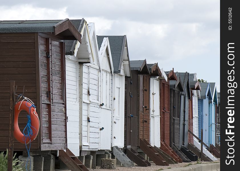 Wooden beach Huts Frinton Essex