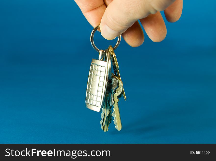 Bumch of keys hanging on a keyring. Bumch of keys hanging on a keyring