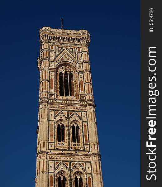 Blue sky and tower of Duomo - Florence
