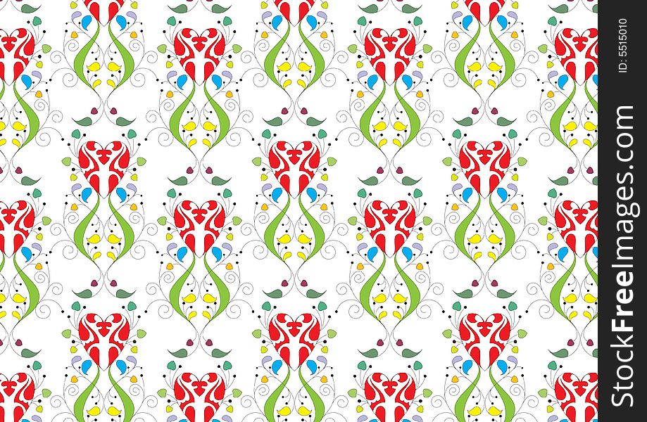 Ottoman style wallpaper pattern and shape