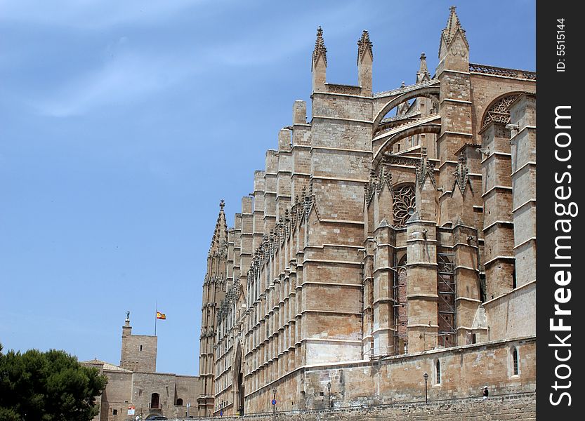 Cathedral of Palma, outdoor with a lots
towers