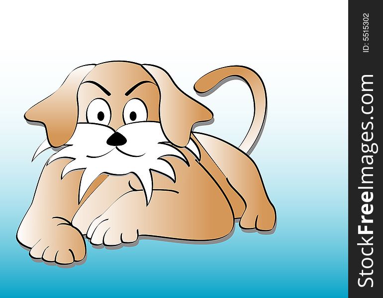 Vector illustration of a cute dog. Vector illustration of a cute dog