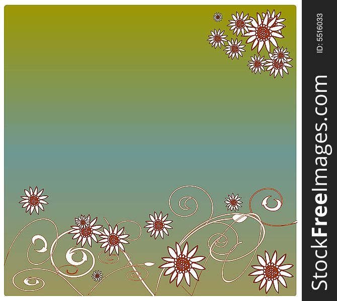 A scalable vector illustrated background of a hazy floral design. A scalable vector illustrated background of a hazy floral design.