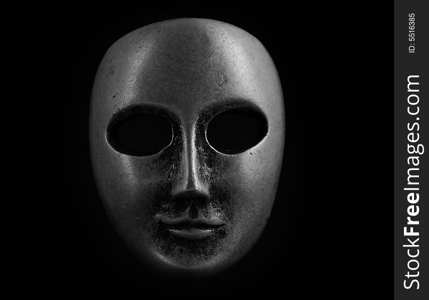 Metal Face mask on black