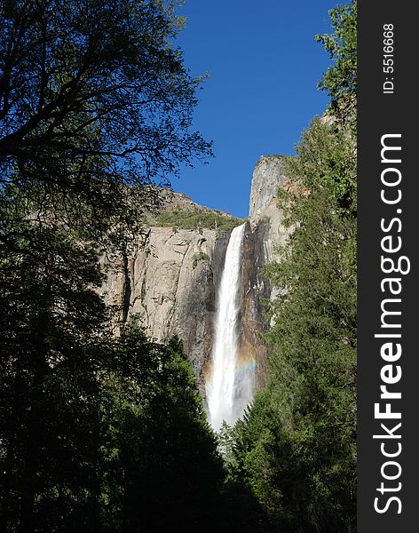 This is the photo of waterfall in Yosemite National Park, California, USA