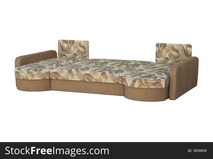 A sofa isolated on a white background with clipping path