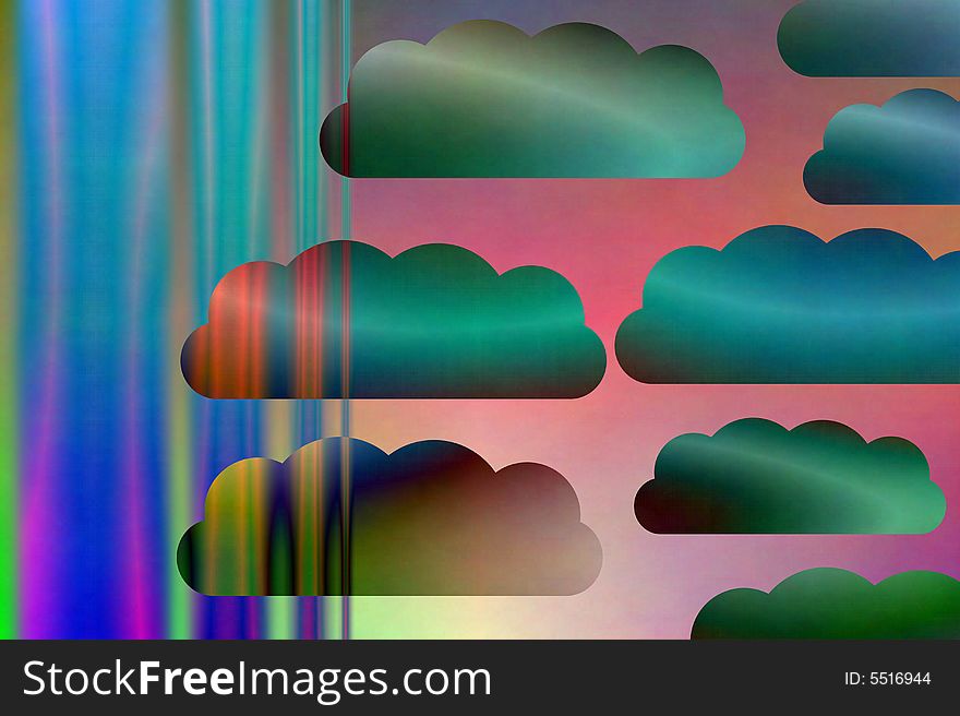 Giant background or wallpaper with psychedelic colours and cloudy forms and Tile effect. Giant background or wallpaper with psychedelic colours and cloudy forms and Tile effect