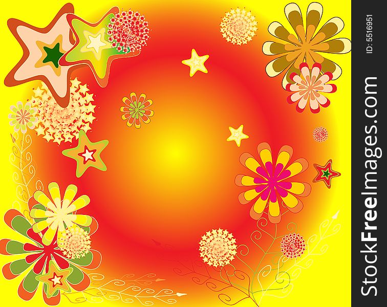 Abstract background with color flowers. Abstract background with color flowers
