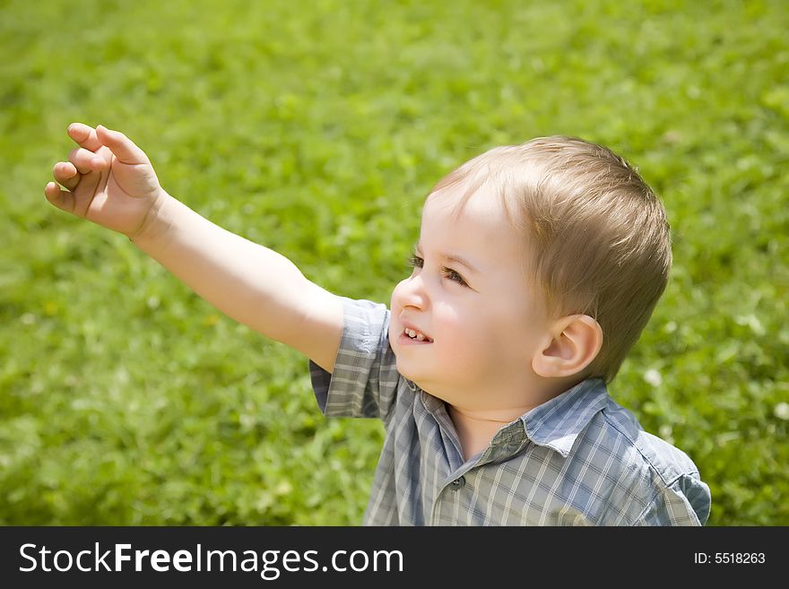 Kid Pointing At The Sky