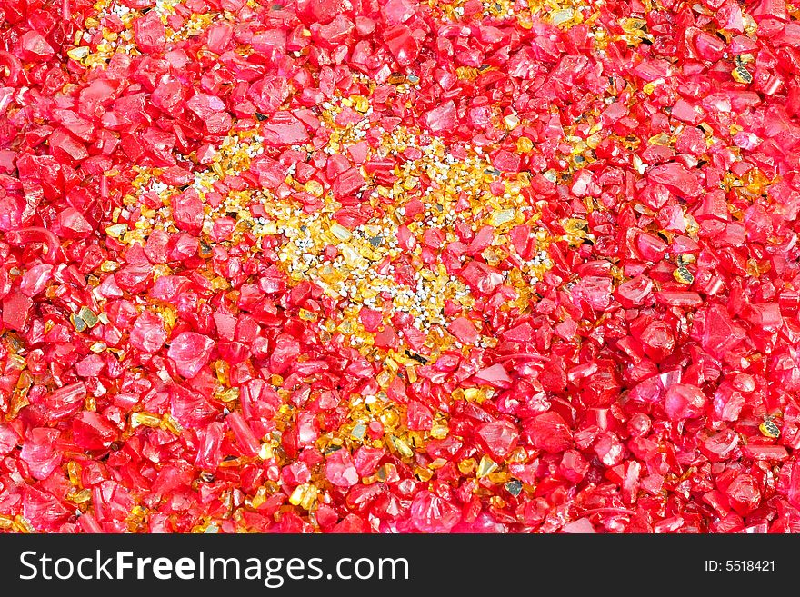 Background of red stones in vivid red color. Background of red stones in vivid red color